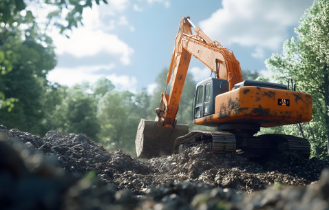 This is a picture of a new constrution lot clearing project by NWA Brothers Tree Service